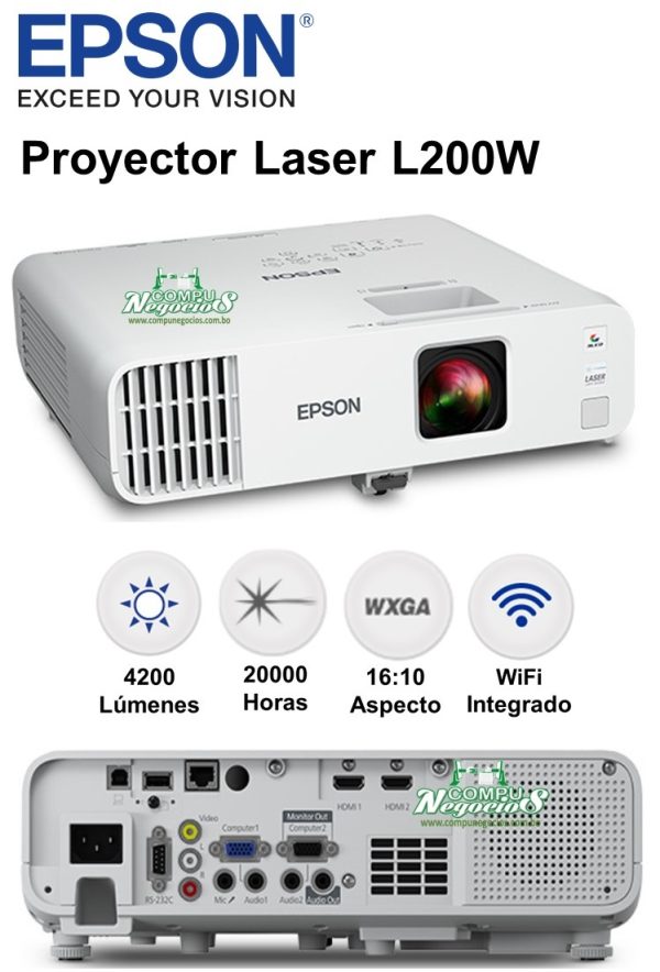 Proyector Epson PowerLite 119W 3LCD WXGA Dial HDMI